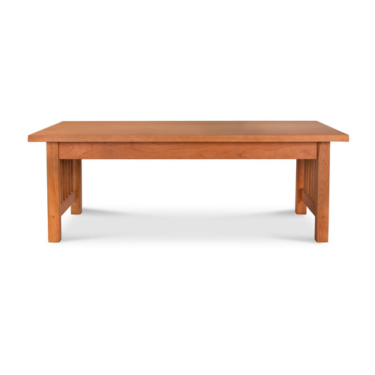 Lyndon Furniture American Mission Coffee Table with sturdy legs and a smooth top, highlighting its classic craftsmanship.