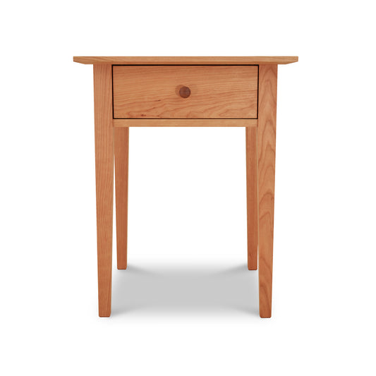 American Shaker 1-Drawer Nightstand by Maple Corner Woodworks in solid hardwood with single drawer and four sturdy legs