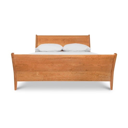 Andover Modern Incline Sleigh Bed by Maple Corner Woodworks with sleek wooden frame, inclined headboard, and footboard.