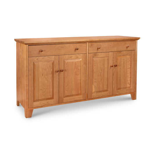 Classic Country Buffet light wood sideboard with two drawers and four doors by Lyndon Furniture; ideal for dining room storage.