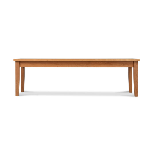 Classic Shaker Bench by Lyndon Furniture, handcrafted in Vermont, featuring clean lines and solid wood construction.