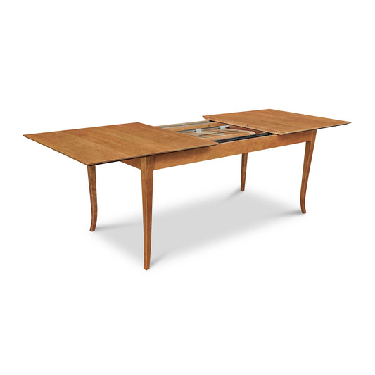 Lyndon Furniture Classic Shaker Flare Leg Butterfly Extension Table in solid wood with a center butterfly extension mechanism.