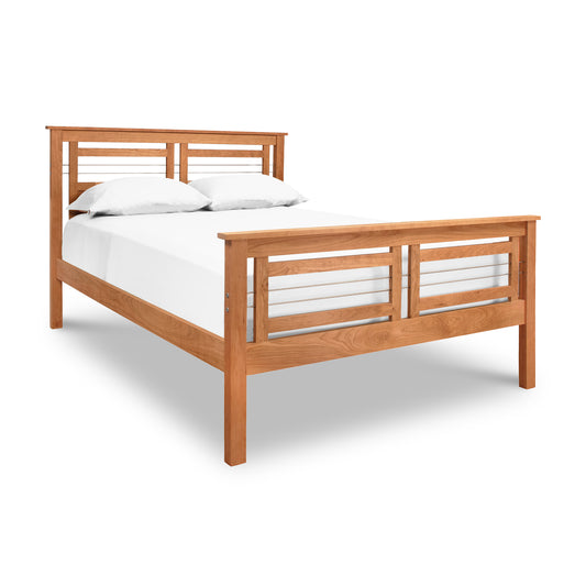 Solid hardwood Vermont Furniture Designs Contemporary Cable Bed with a slatted headboard.