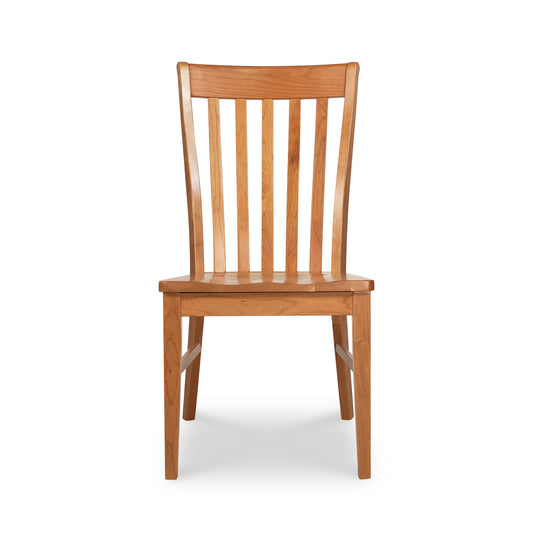 Country Shaker Chair by Vermont Woods Studios, crafted from sustainable solid wood, features a slatted backrest and ergonomic seat back for comfort.