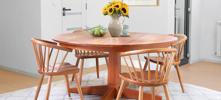 Wood Pedestal Dining Tables