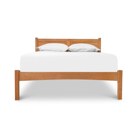 Essex Low Footboard Bed showcasing minimalist design with solid hardwood frame and eco-friendly finish by Vermont Furniture Designs.
