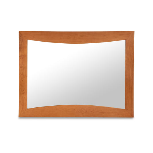 Green Mountain Mirror by Lyndon Furniture with a wide, curved hardwood frame and distinctive New England craftsmanship.