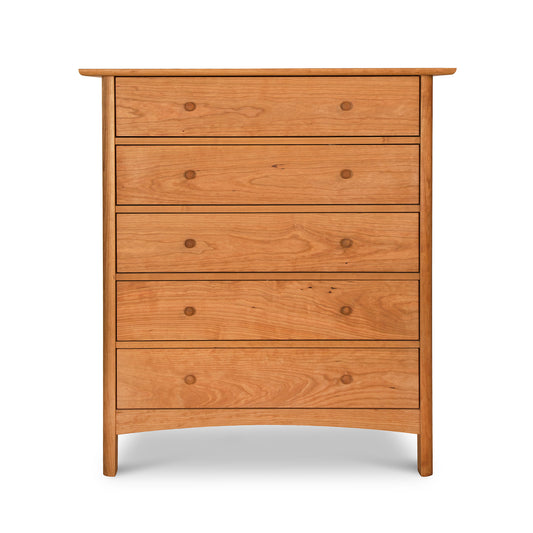 Heartwood Shaker 5-Drawer Chest by Vermont Furniture Designs, featuring solid wood construction and classic Shaker-style craftsmanship.