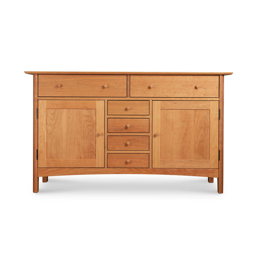 Heartwood Shaker Sideboard featuring spacious drawers and cabinets, expertly crafted from premium solid hardwoods by Vermont Furniture Designs.