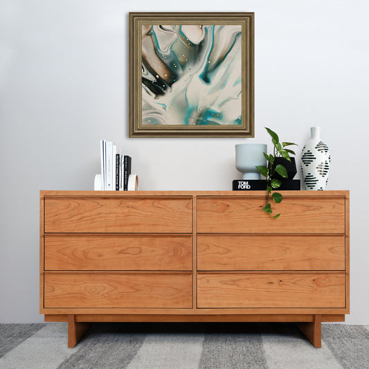 Vermont Furniture Designs Kipling 6-Drawer Dresser showcasing a sleek, modern design with ample storage space in a refined finish.