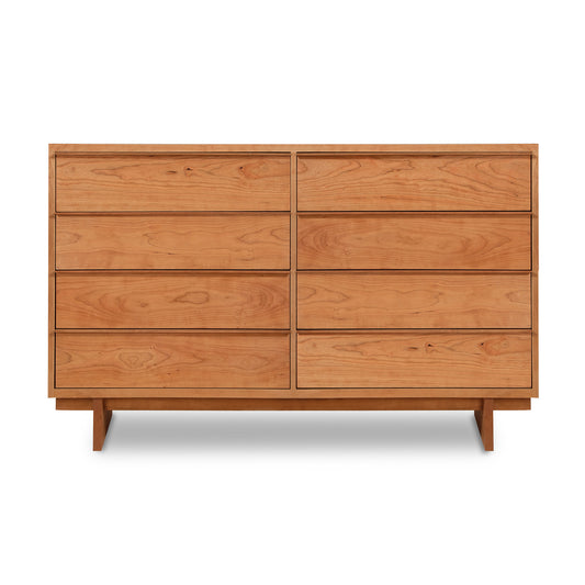 Vermont Furniture Designs Kipling 8-Drawer Dresser made of solid wood, customizable with six spacious light brown drawers.