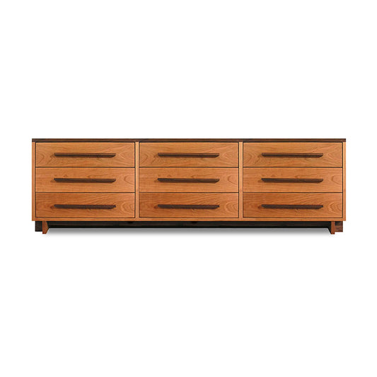 Modern American 9-Drawer Dresser from Vermont Furniture Designs, handmade in Vermont with sleek wooden design and eco-friendly oil finish.