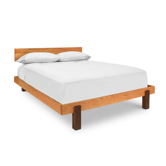 Modern American Platform Bed by Vermont Furniture Designs, crafted from solid hardwoods.