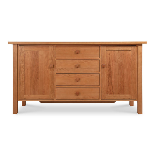 Lyndon Furniture Modern Mission Sideboard featuring two doors, four drawers, and expert Vermont craftsmanship in solid wood.