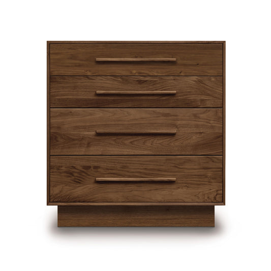 Copeland Furniture Moduluxe 4-Drawer Chest with sleek handles, minimalist design, and eco-friendly solid wood.