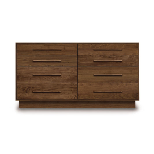 Moduluxe 8-Drawer Dresser by Copeland Furniture in eco-friendly Vermont hardwood with natural brown horizontal handles.