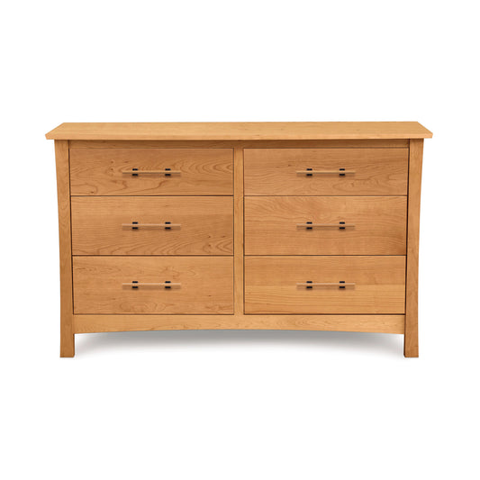 Copeland Furniture Monterey 6-Drawer Dresser with minimalist handles and eco-friendly light cherry wood finish.
