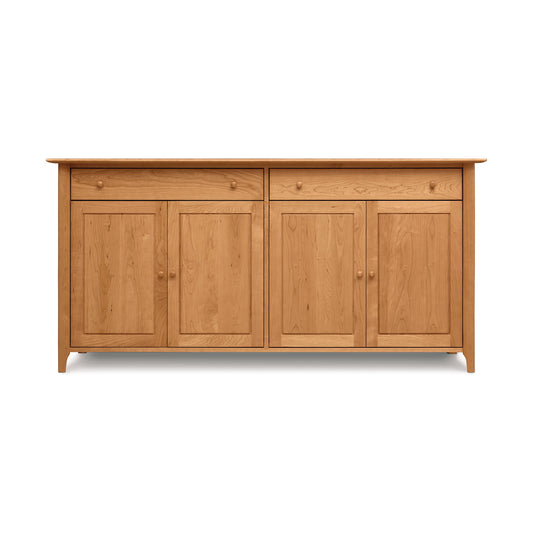 Sarah 2-Drawer, 4-Door Buffet by Copeland Furniture—solid wood sideboard featuring classic Shaker design and expert craftsmanship.